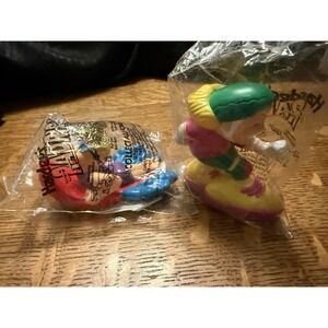 Hardees 1996 Rad Riders Squirter Surfer Water Rollerblader Dudes Toy Lot Of 2